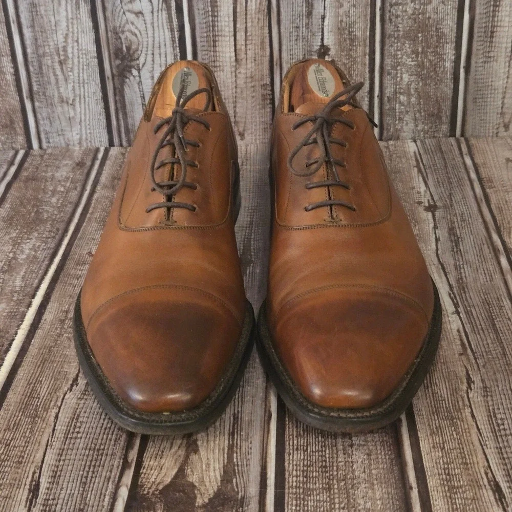 Sz 8 F UK/ 9 D US Mens Church's Sheldon Brown Leather Cap Toe‎ Oxford Shoes EUC